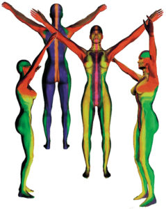 Fig. 12 Human figure showing all acupuncture channels throughout the body